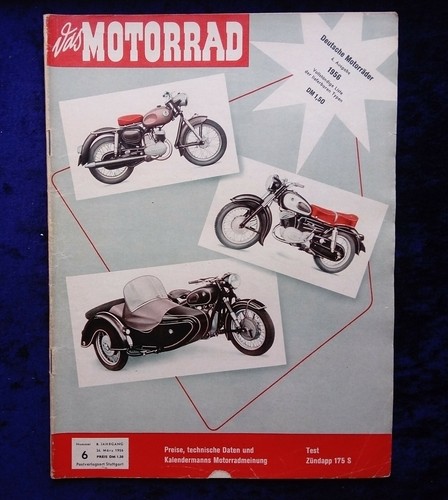 Das motorrad 1956 test - das, 6/1956