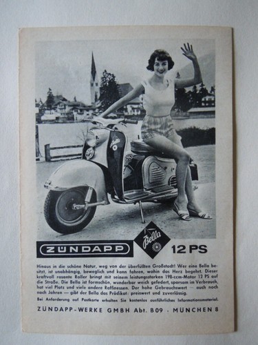 Zündapp werbe anzeige - ,