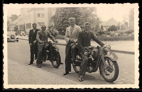 Foto dkw und - foto-ak, dkw-