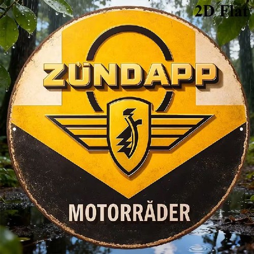 Blechschild rund zündapp - rund,