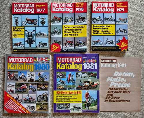 Motorrad kataloge 1977 - motorrad, 1981