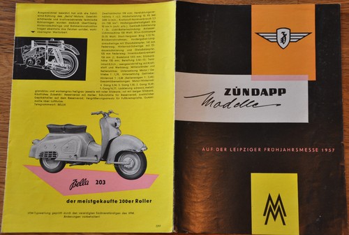Faltblatt broschüre zündapp - broschüre,